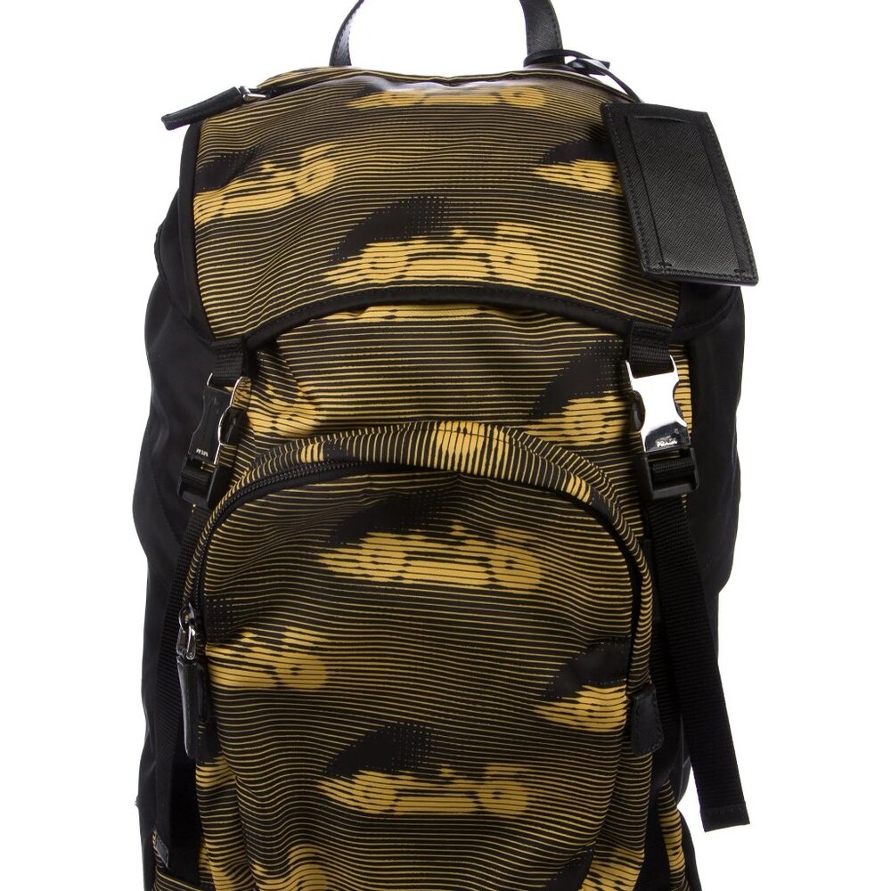 Prada / Rucksack BackPack  / Nylon Black/Yellow Race Cars Print / $1,250 OBO